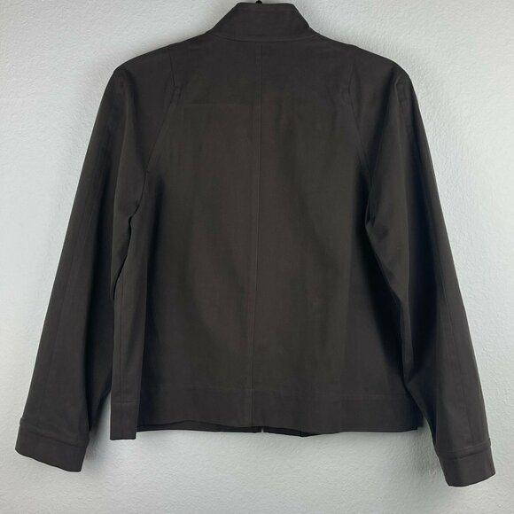Company Ellen Tracy Jacket Women's Sz 10P Full Zip Tailored Sport Track Brown - Picture 2 of 9